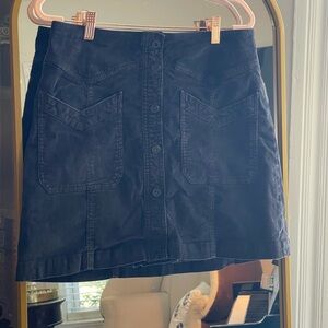 Free People Come Closer Black Corduroy Skirt